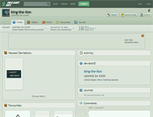 Tablet Screenshot of king-the-lion.deviantart.com
