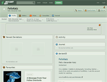 Tablet Screenshot of felixkatz.deviantart.com