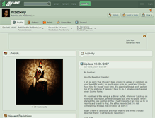 Tablet Screenshot of mzebony.deviantart.com