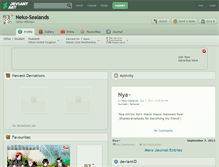 Tablet Screenshot of neko-sealands.deviantart.com
