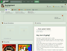 Tablet Screenshot of burpinglizard.deviantart.com