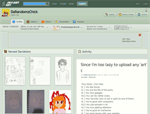 Tablet Screenshot of darandomzchick.deviantart.com