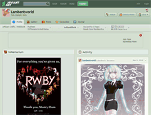 Tablet Screenshot of lambentworld.deviantart.com