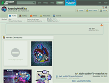 Tablet Screenshot of anarchywolfkira.deviantart.com