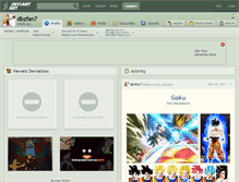 Tablet Screenshot of dbzfan7.deviantart.com