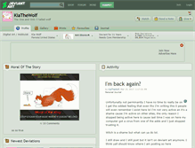 Tablet Screenshot of kiathewolf.deviantart.com