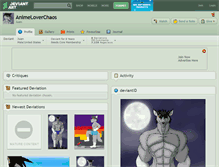 Tablet Screenshot of animeloverchaos.deviantart.com