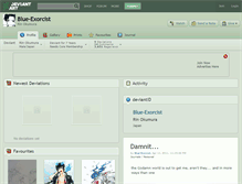 Tablet Screenshot of blue-exorcist.deviantart.com