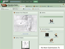 Tablet Screenshot of howlers-club.deviantart.com