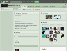 Tablet Screenshot of digitalwolfart.deviantart.com