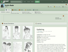 Tablet Screenshot of mystic-blade.deviantart.com