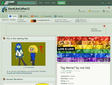 Tablet Screenshot of idontlikecoffee22.deviantart.com