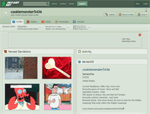 Tablet Screenshot of cookiemonster5436.deviantart.com