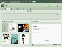 Tablet Screenshot of nepheee.deviantart.com