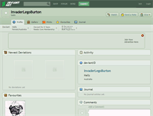 Tablet Screenshot of invaderlegoburton.deviantart.com