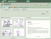 Tablet Screenshot of harmonypond.deviantart.com