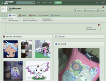 Tablet Screenshot of clyndemoon.deviantart.com