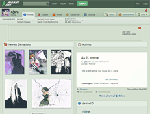 Tablet Screenshot of njara.deviantart.com
