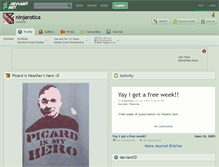 Tablet Screenshot of ninjarotica.deviantart.com