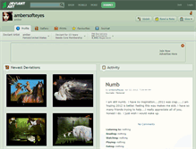 Tablet Screenshot of ambersofteyes.deviantart.com