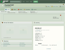 Tablet Screenshot of firewolf1997.deviantart.com