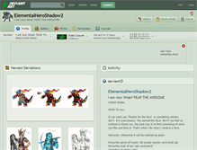 Tablet Screenshot of elementalheroshadow2.deviantart.com