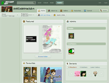 Tablet Screenshot of anticodeirraclub.deviantart.com