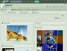 Tablet Screenshot of greencat3.deviantart.com