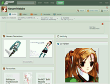 Tablet Screenshot of nanamiwatabe.deviantart.com