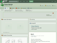 Tablet Screenshot of chozo-warrior.deviantart.com