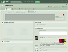 Tablet Screenshot of panda-wolf.deviantart.com