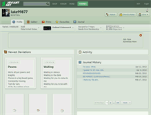 Tablet Screenshot of luke99877.deviantart.com