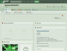Tablet Screenshot of biohazardnemesis.deviantart.com