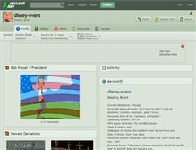 Tablet Screenshot of disney-evans.deviantart.com