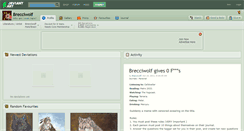Desktop Screenshot of brecciwolf.deviantart.com