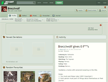 Tablet Screenshot of brecciwolf.deviantart.com