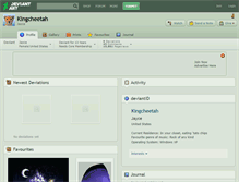 Tablet Screenshot of kingcheetah.deviantart.com