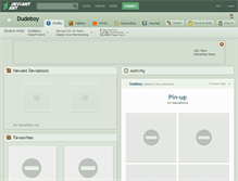 Tablet Screenshot of dudeboy.deviantart.com