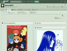 Tablet Screenshot of damnedkitti.deviantart.com