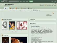 Tablet Screenshot of lenorehepburn.deviantart.com
