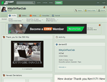 Tablet Screenshot of kittygirlfanclub.deviantart.com