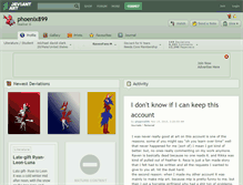 Tablet Screenshot of phoenix899.deviantart.com