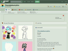 Tablet Screenshot of chocolatebunnykins.deviantart.com