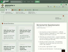 Tablet Screenshot of pokemaniac-x.deviantart.com