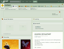 Tablet Screenshot of everburn.deviantart.com