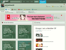 Tablet Screenshot of animehime20.deviantart.com