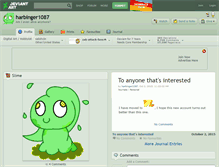 Tablet Screenshot of harbinger1087.deviantart.com