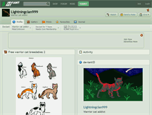 Tablet Screenshot of lightningclan999.deviantart.com