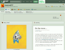 Tablet Screenshot of moonwolf17.deviantart.com