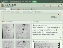 Tablet Screenshot of candy-the-cat78.deviantart.com